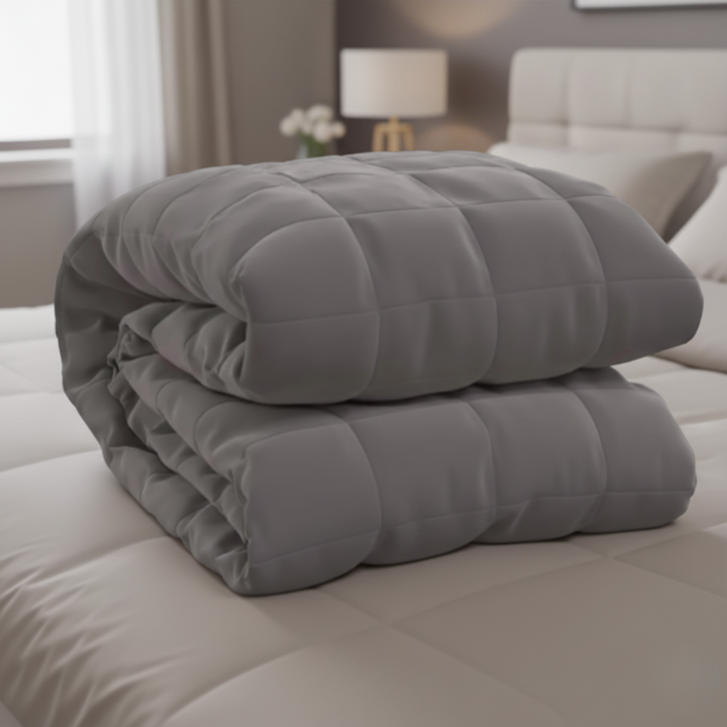 Couverture lestée gris foncé