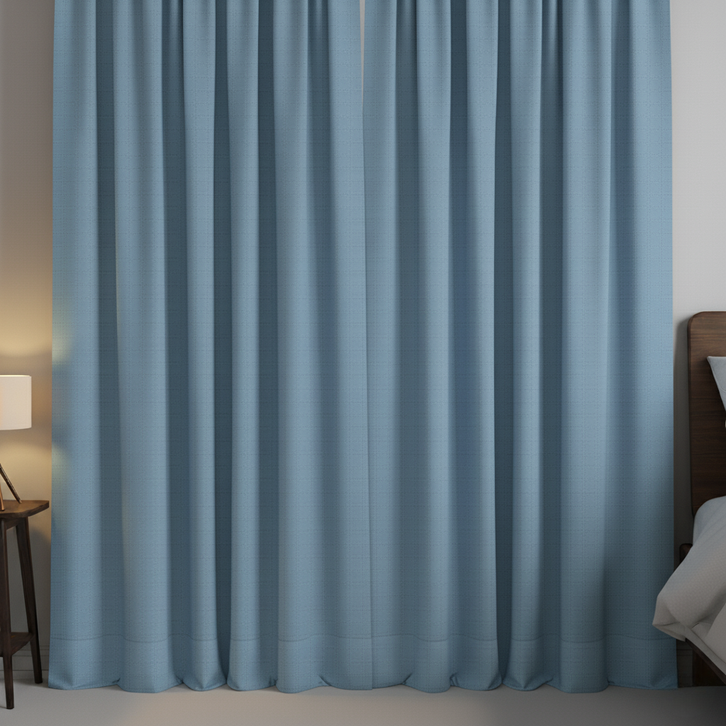Rideau occultant bleu ciel