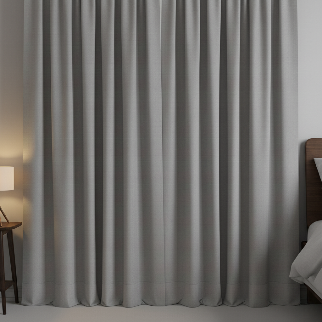 Rideau occultant gris clar