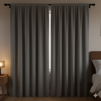 Rideau occultant gris fonce