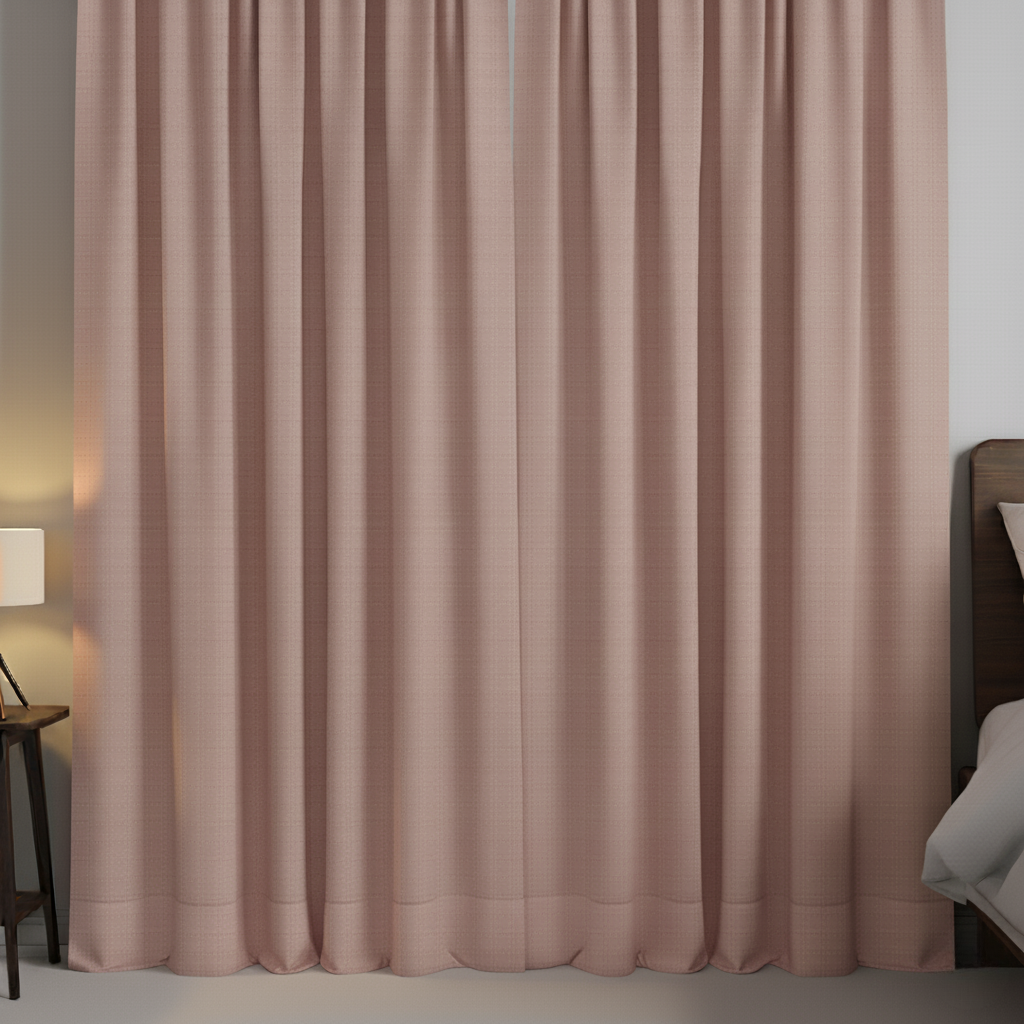 Rideau occultant rose