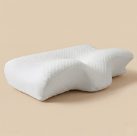 Oreiller ergonomique cervical en mousse à mémoire de forme, coloris blanc, soulage les douleurs cervicales dès la première nuit